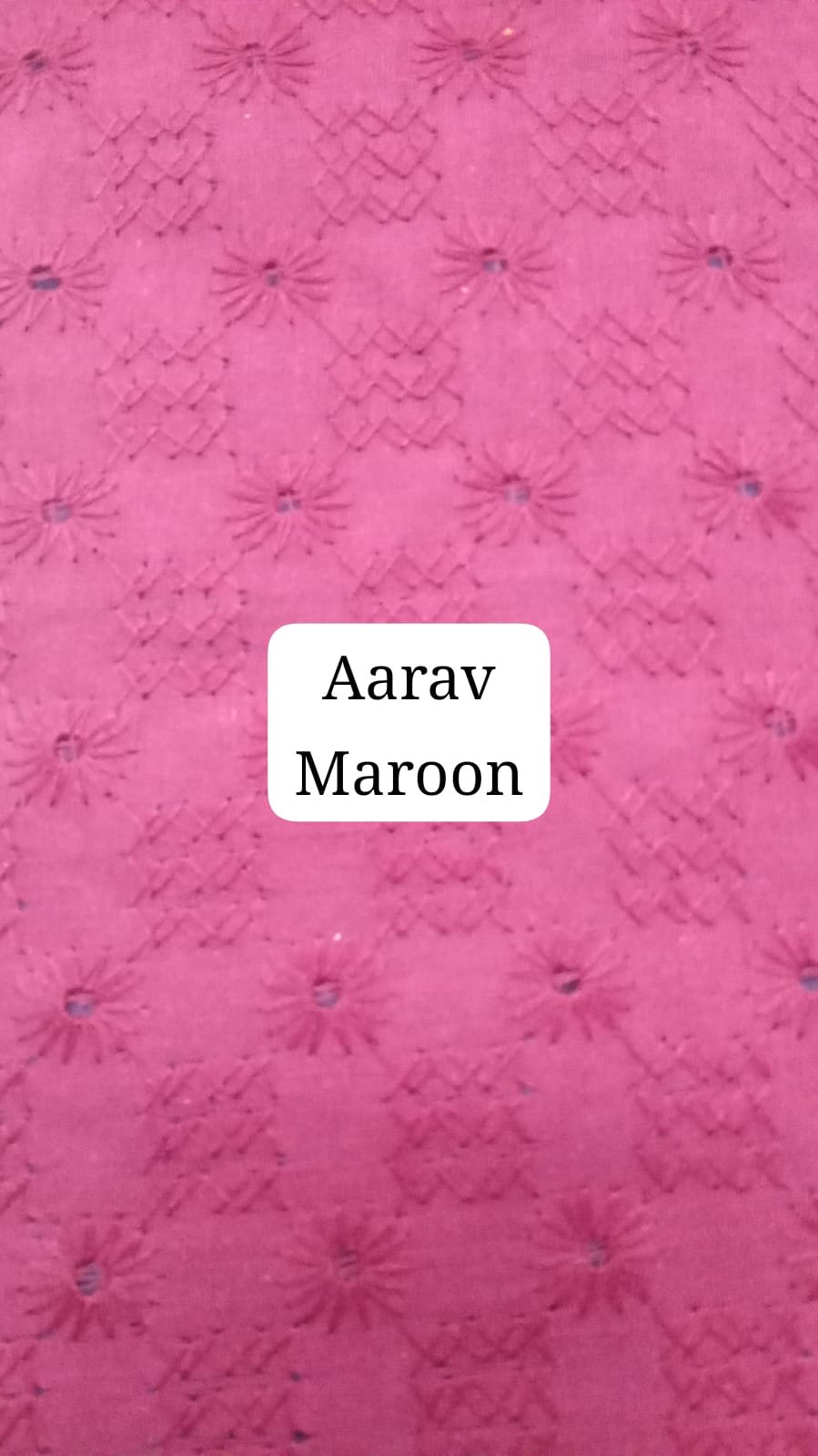 Aarav Maroon PC Embroidery Fabric